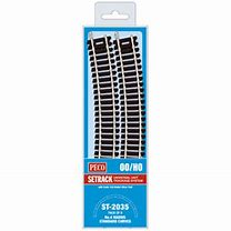 Peco (ST-2035) 00 Gauge Pack of 8 No 4 Radius Standard Curves