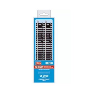 Peco 00 Gauge Standard Straights - Pack of 8 Lengths - (ST-2000)