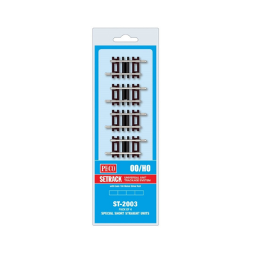 Peco 00 Gauge Pack of 4 Special Short Straights (ST-2003)